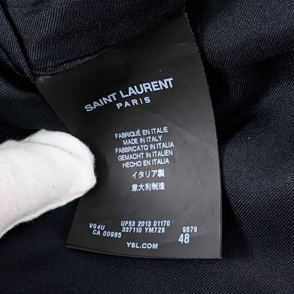 Saint Laurent Paris Leopard Print Blazer With Black Satin Shawl Lapel & Single B - Picture 6 of 7